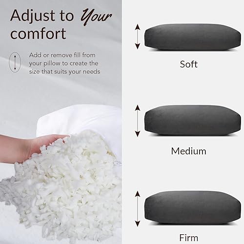 Miniatura 2 de Almohada reclinable ajustable de espuma viscoelástica triturada para reclinables, cojín de terciopelo antideslizante para aliviar el dolor, almohada