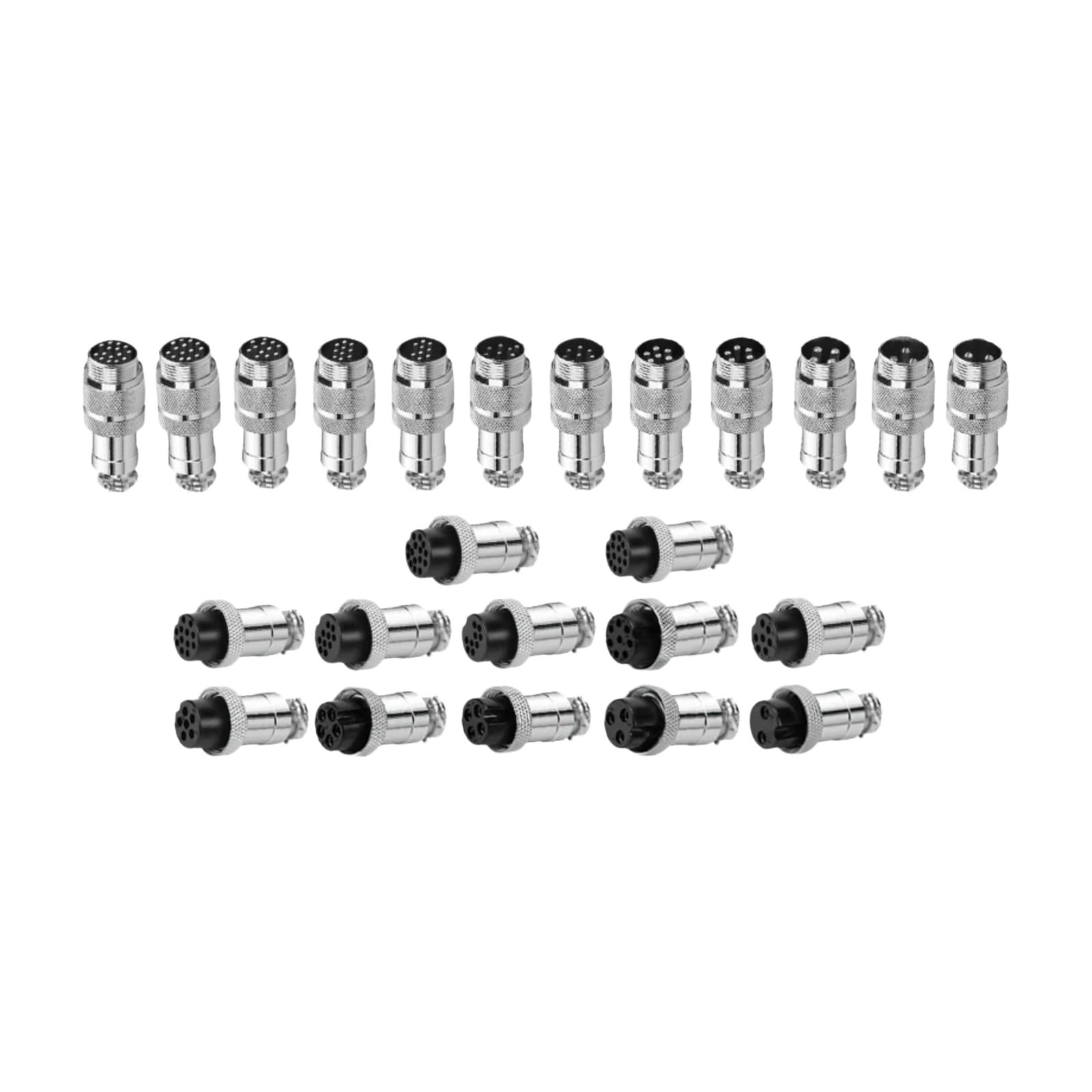 Conectores de aviación GX20 7P para instalaciones aéreas y chasis, kit completo de 5 juegos
