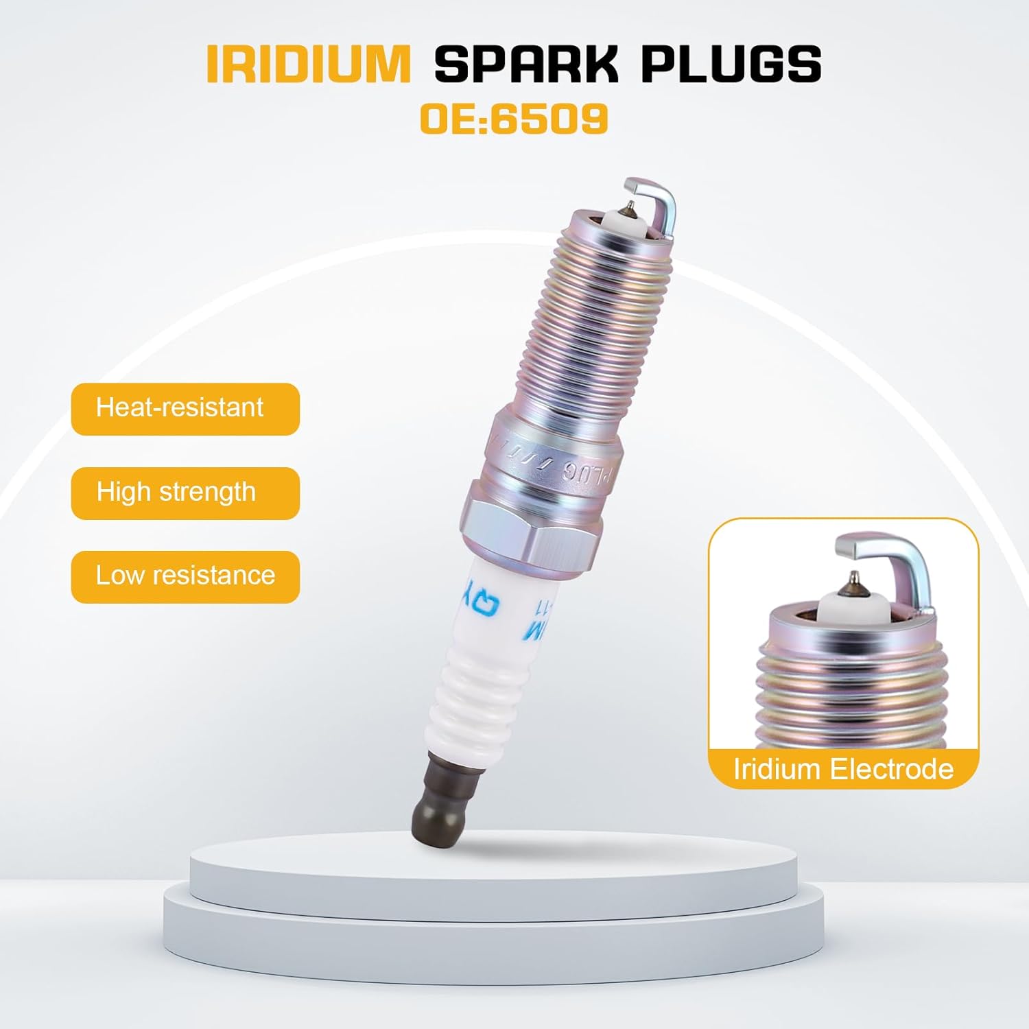 Set of 6 UF569 Ignition Coil Packs and Spark Plugs 6509 OEM Compatible with Chevy Impala Equinox Buick Enclave Cadillac CTS SRX XTS GMC Acadia Terrain 3.0L 3.2L 3.6L V6, C1555