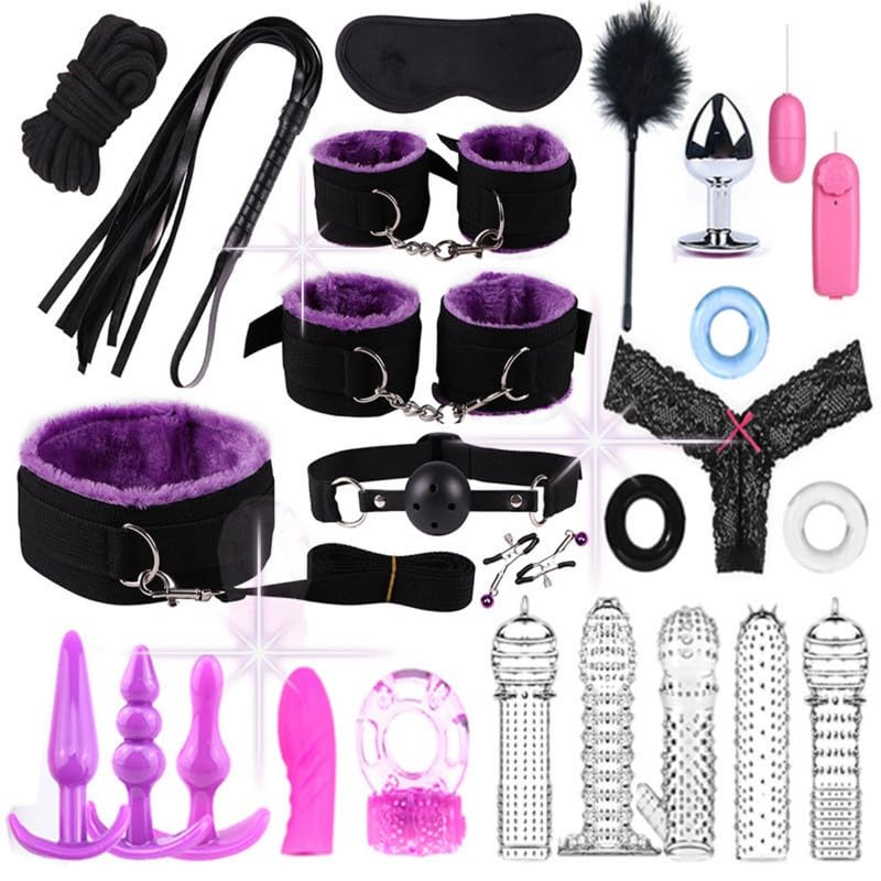 Set de roman cosplay yoga couple de 25 pièces en nylon violet pour exercice