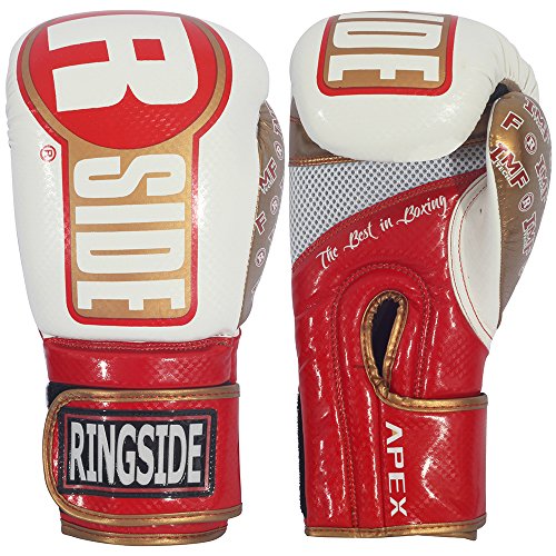 Ringside Unisex Adult FTG1 WH/RD L/XL Apex Bag Gloves, White/Red, Large-X-Large US