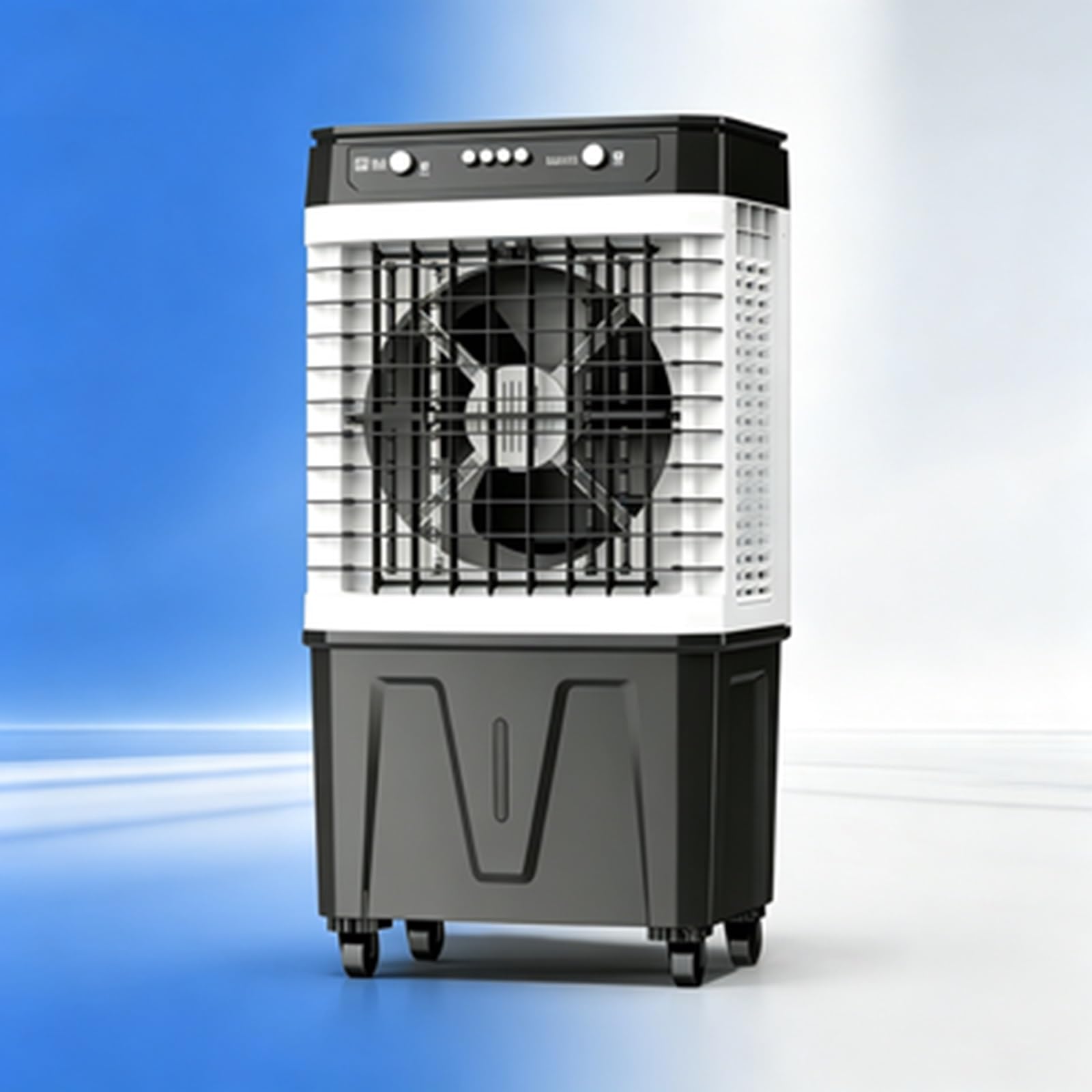 Industrial Portable Evaporative Swamp Cooler, Mobile Water Air Cooling Fan