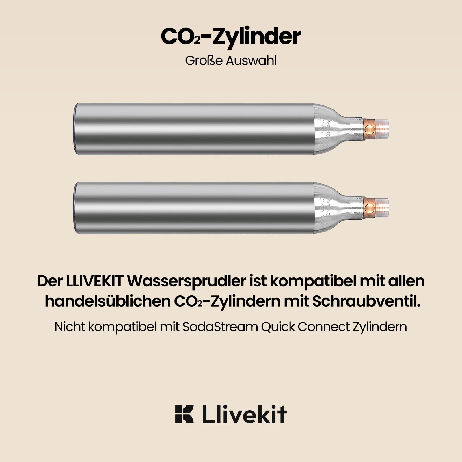 LLIVEKIT Wassersprudler, mit 4 einstellbaren Sprudelstufen, inkl. 0,5 L und 1 L PET-Flaschen BPA-frei, Sprudelwasser Maschine mit Abtropfschale, doppelte Sicherheitsventile, Schwarz
