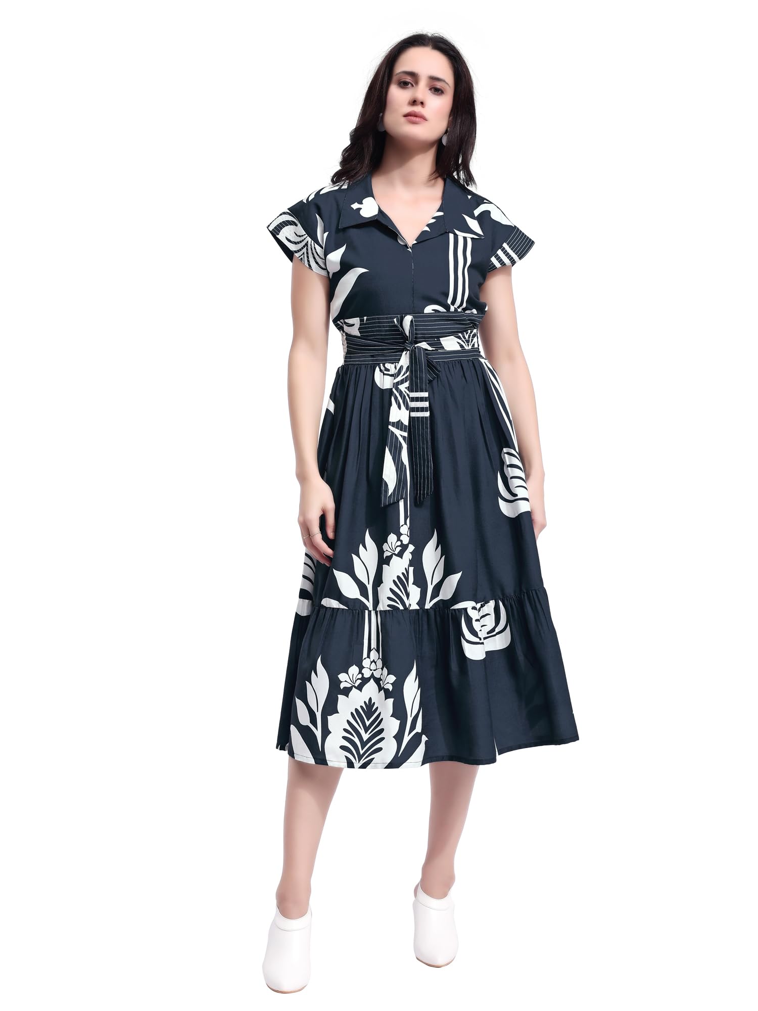 purvaja Women’s Maxi Cotton Blend Dress-picture-43