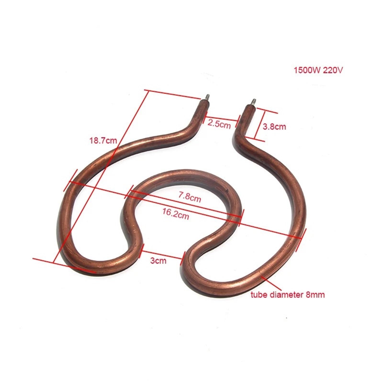 1500 W 220 V Form Heizelement 8 mm Rohr Hochtemperatur beheizt 19 * 16 cm 23 20 1 Stück(18.7x16.2CM)