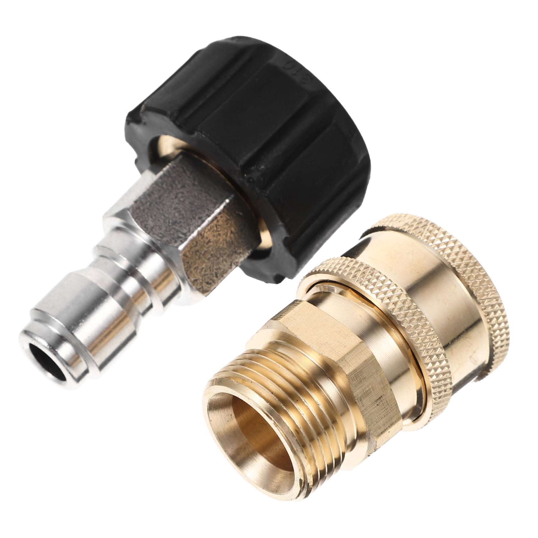 TOYANDONA 4 Juegos De Adaptadores Accesorios De Montaje Puntas Arandelas Enchufe Macho Conector Rápido Adaptador De Varilla para Función De Jardín Latón Dorado
