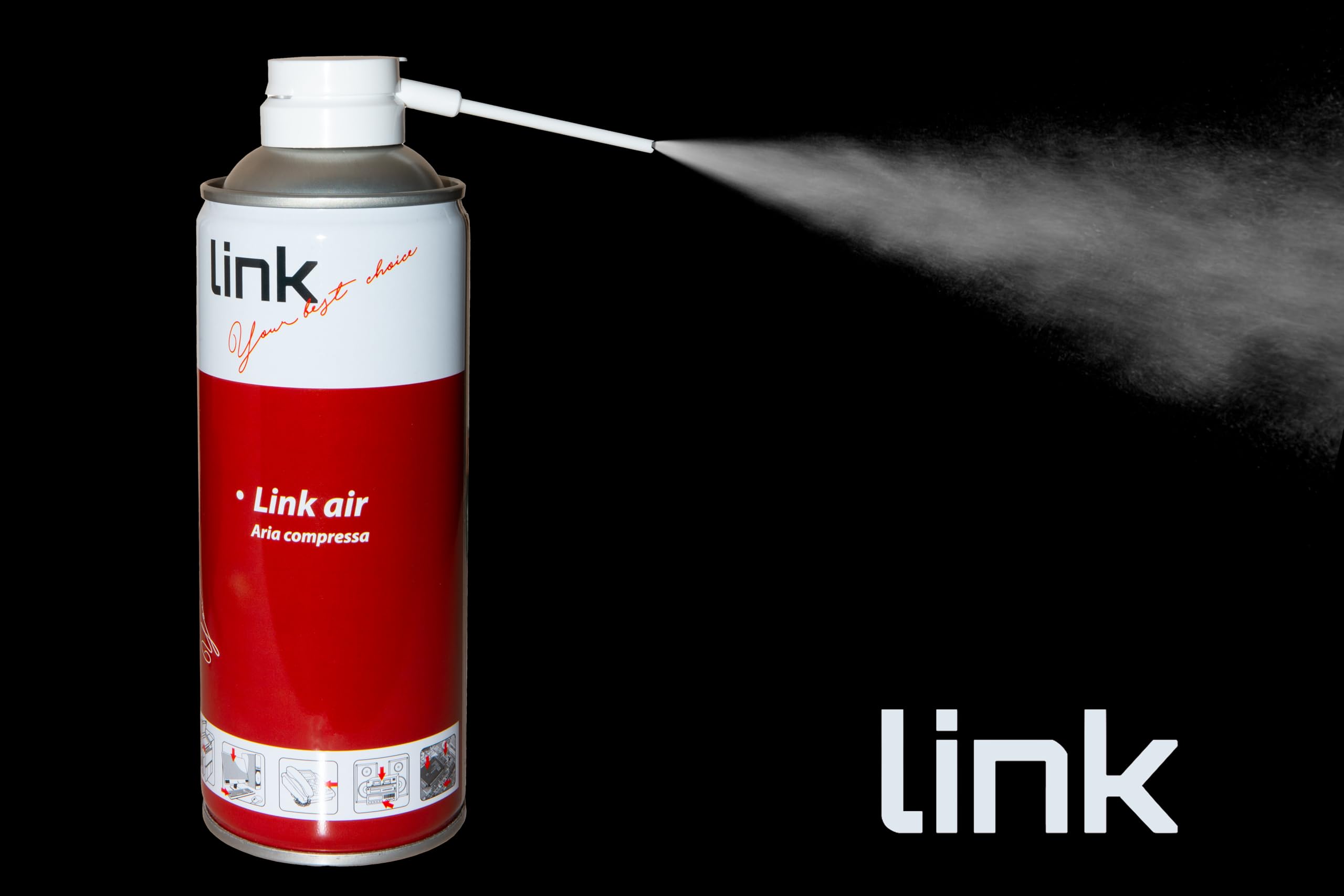 LINK SP30121 - CONF. 12 SPRAY ARIA COMPRESSA 400 ML. GETTO FORTE