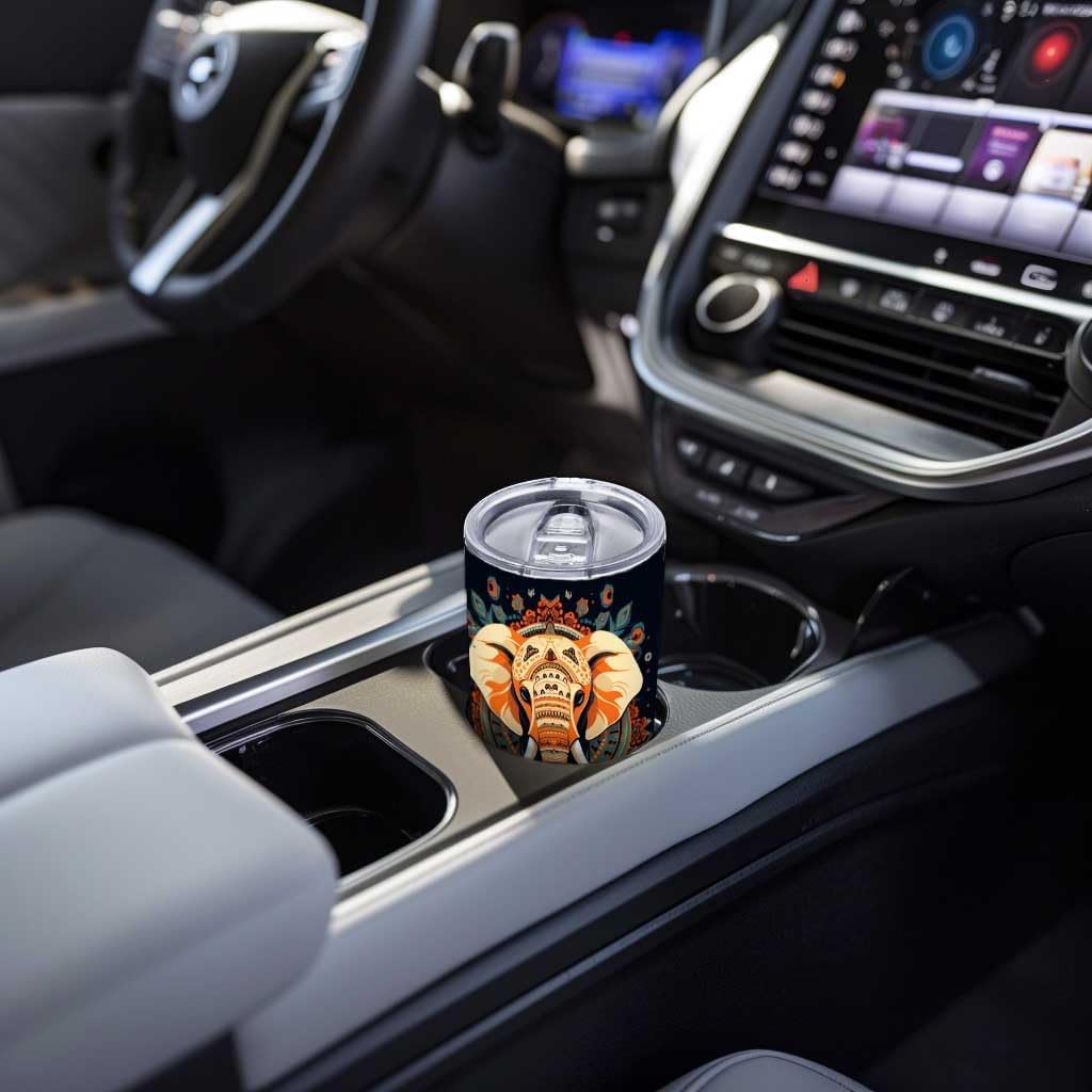 Mandala Elephant Tumbler 20oz, Stainless Steel Travel Mug with Straw & Lid, Boho Animal Print, Insulated Cup for Coffee, Tea and Iced Drinks, Christmas and Birthday Gifts for Men and Women - Image 7