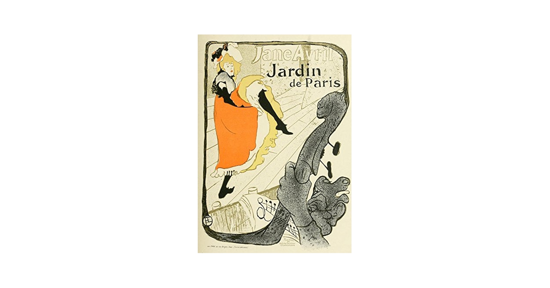 Amazon.com: Jane Avril Jardin de Paris Poster Print by H de