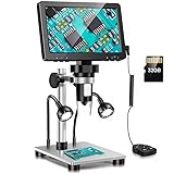 zmart 7インチ デジタル顕微鏡 1200倍ズーム 12MP HD カメラ拡大鏡 電話修理用 はんだ付け デジタルマイクロスコープ USB顕微鏡 カメラ 基板検査 電子回路 リワークツール 基板修理 精密はんだ付け PCB検査 ルーペモニター 日本語説明書付き