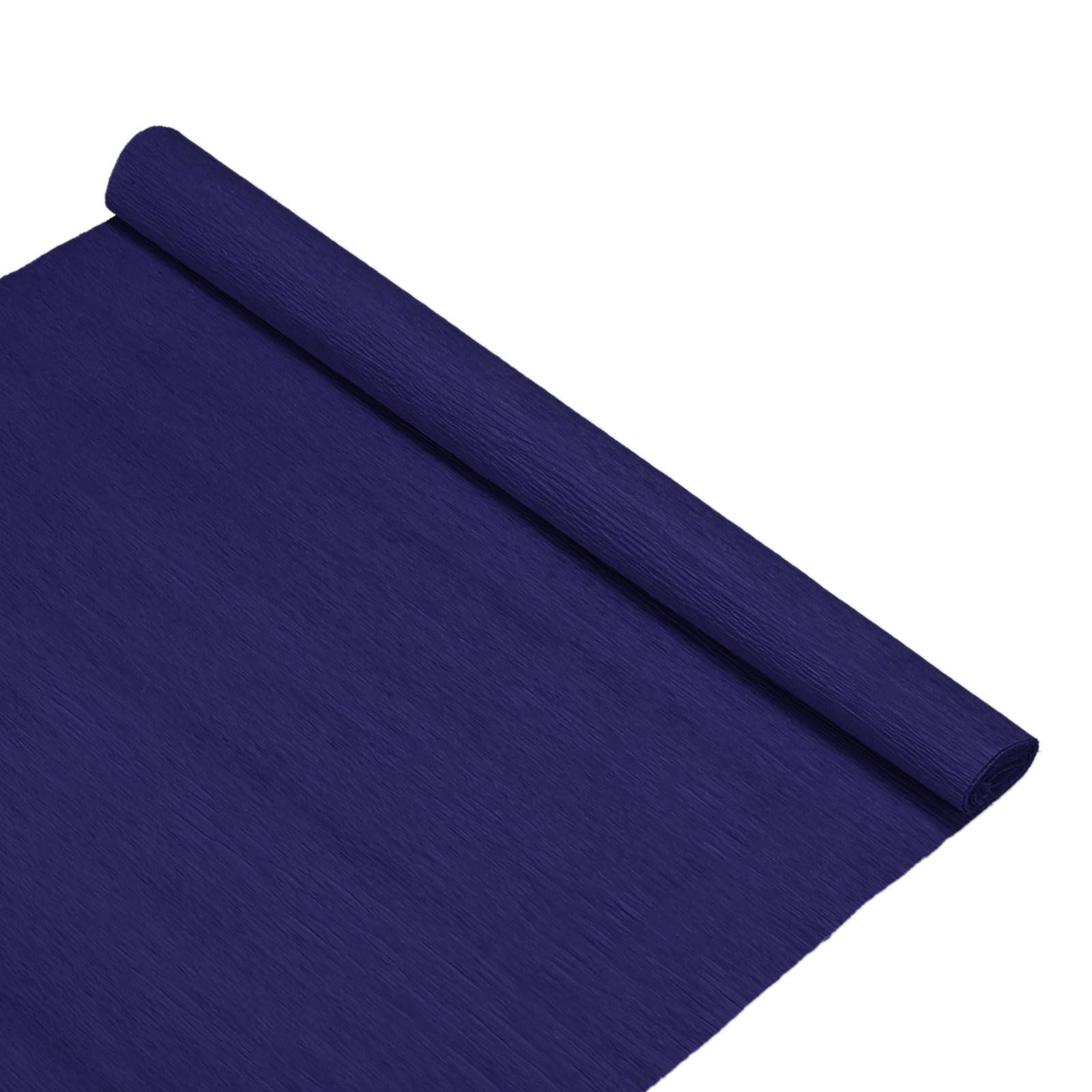 M METERXITY Crepe Paper, 8.2ft x 20 Inch /250 x 50cm Soft Wide Crepe Paper Streamer Sheet, Decorative Craft Streamer for DIY Craft/Flower Making/Decoration [Dark Blue]
