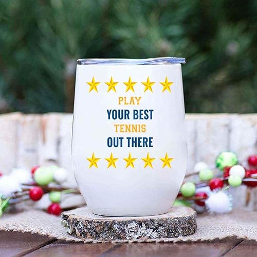 Miniatura 6 de Novelty Gift Encouraging Tennis Lesson Gift for Aspiring Players, for Daughter's Improvement - Coach Training Tips on Large 12 Oz White Stainless