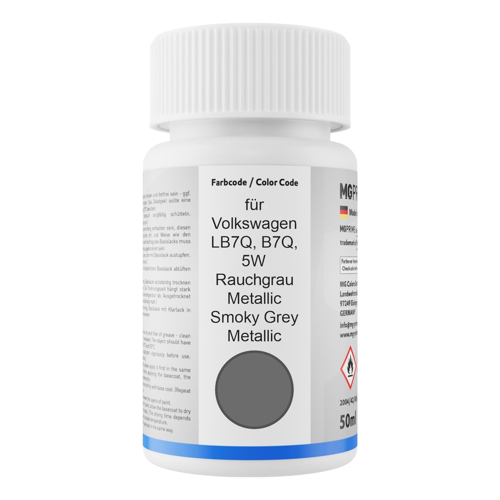 Vernice Auto Volkswagen VW LD7S/D7S/X9 - Grigio Ardesia Metallic, Bombolette 400ml - Foto 9