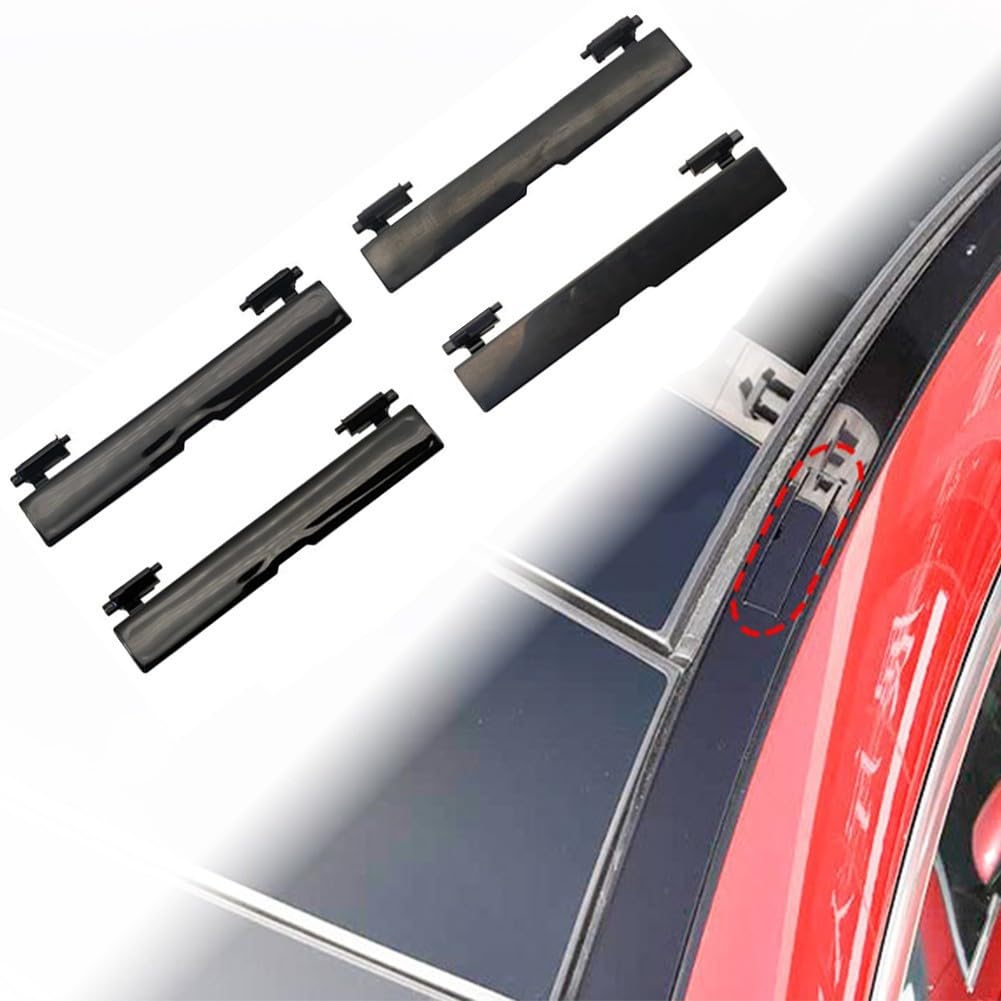 Ersatz Dachblende Abdeckung für Mercedes Für CLE Klasse Für W236 2024 2026 Modell, Passend für Dachträger, OEM 2366905902, ABS Materialkonstruktion (Hinten Schwarz)