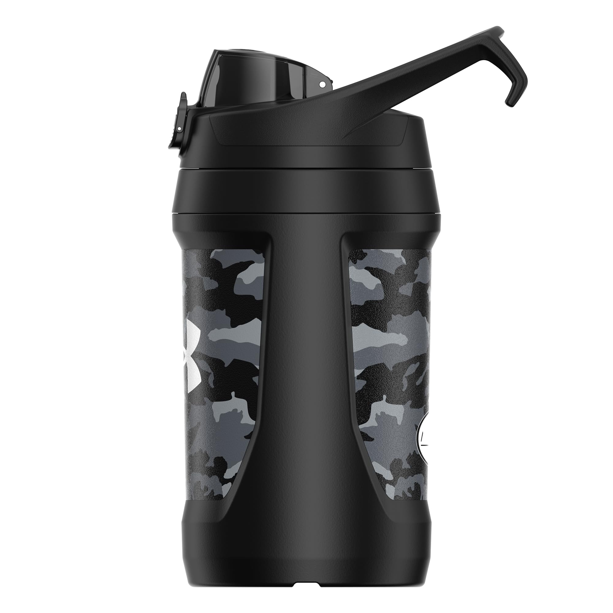 Under Armour Isolierte Wasserflaschen, Sport-Wasserkrug mit Zaunhaken, auslaufsicher, für Baseball, Fußball und mehr, 907 ml, isoliert, Black Woodland