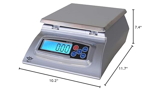 Miniatura 2 de My Weigh KD-8000 Báscula digital para alimentos, acero inoxidable, plata