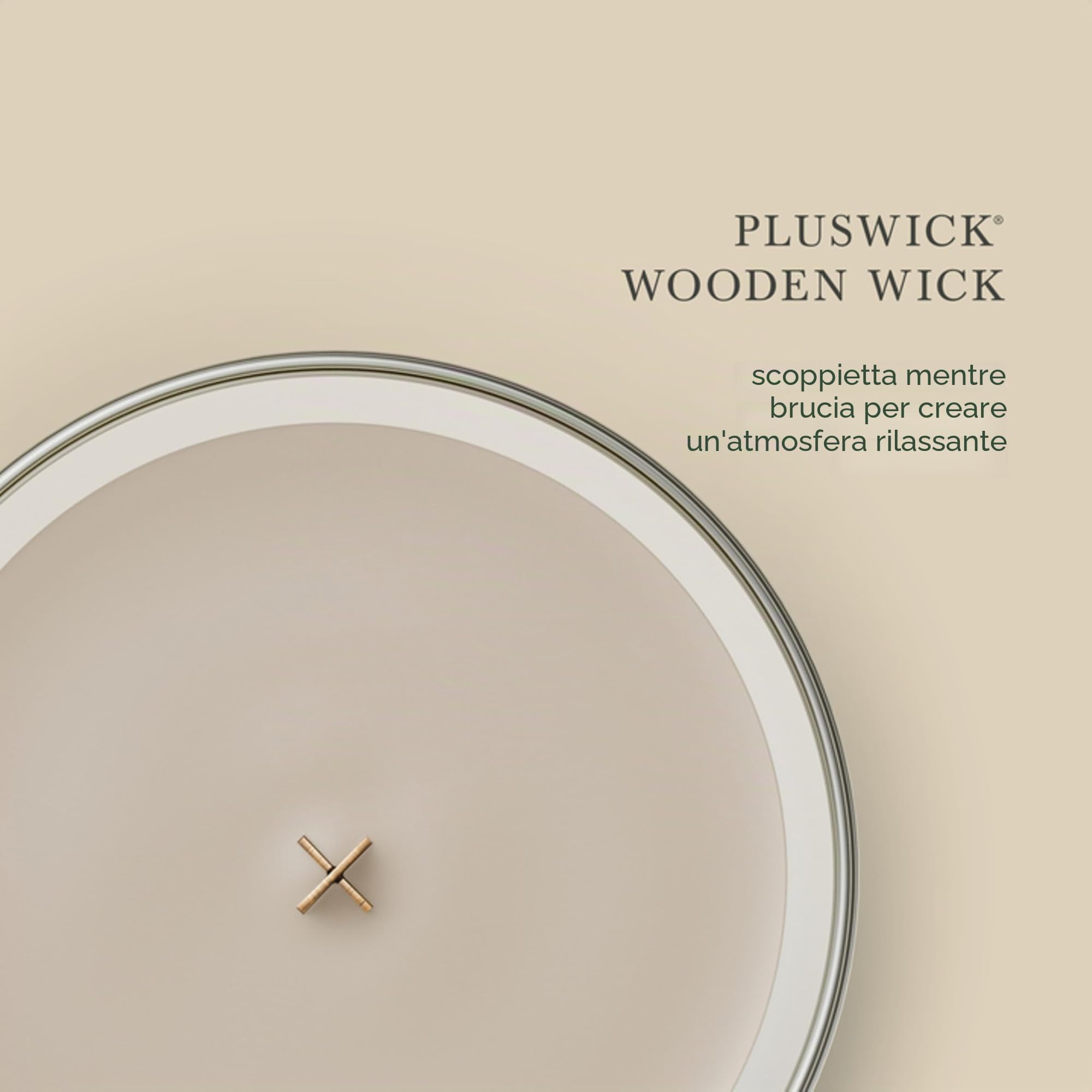 WoodWick candela grande profumata con stoppino scoppiettante | Fumo di Legna (Wood Smoke) | Durata Fino a 130 Ore