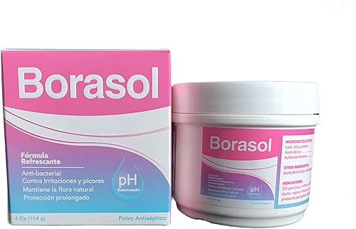 Miniatura 2 de Borasol Desodorante antiséptico refrescante en polvo y lavado vaginal de 4 onzas