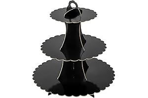 Soleebee Cupcake Stand, Black Cardboard Cake Tier Stand for Party Decoration