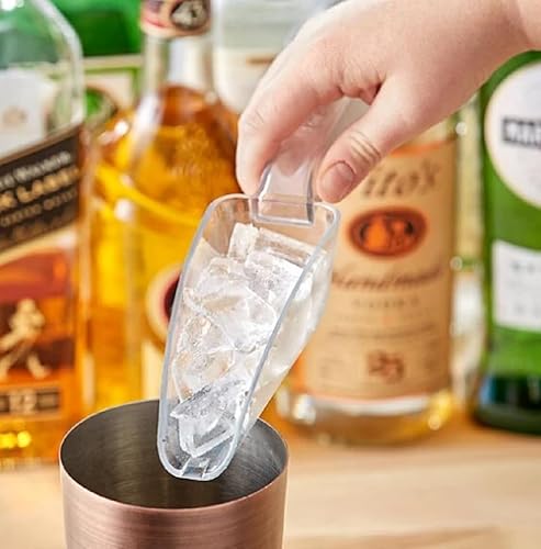 Miniatura 2 de Soro Essentials - Juego de 2 cucharas de hielo de policarbonato de 6 onzas de color transparente - Cucharas para palas de hielo, cucharas de cocina,
