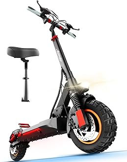 AONIU m4 Electric Scooter for Adults with seat 25-30 mph Fast Speed Heavy Duty 300+ lbs 10 inch Off Road Foldable e Scooter Mobility e Scooters for Girls Men Teens 31-37 Miles Long Range Bike