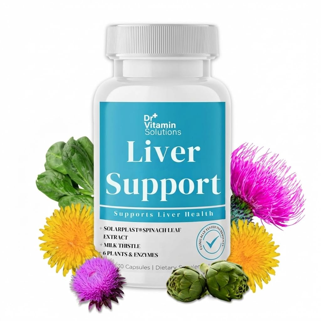 Liver Cleanse Detox and Repair - Milk Thistle Supplement with Chlorophyll, Digestive Enzymes, Artichoke & Dandelion for Natural Gallbladder Support, 30 Vegan Capsules