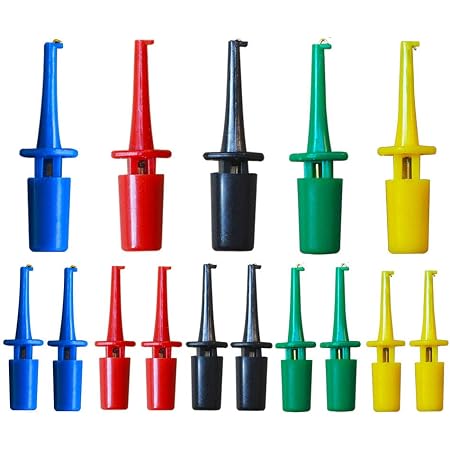 Gebildet 20pcs Saldato Morsetti a Coccodrillo Elettrici, Cavi di Prova a 5 Colori da 21,5 Pollici con Morsetti a Coccodrillo, Fili di Ponticello per Stampaggio Elettrico,Collegamento del Circuito