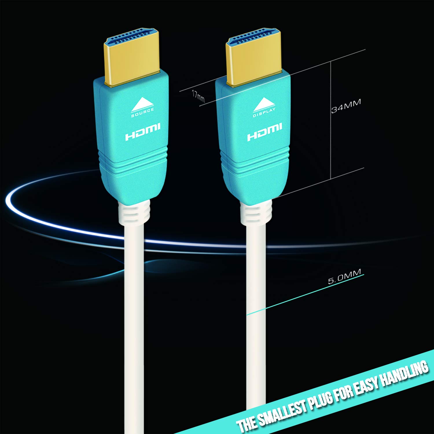 Super Deal Product BlueAVS 50 Feet HDMI Fiber Optic Cable 4K 60Hz HDMI 2.0b High Speed 18Gbps Dynamic HDR10 HDCP2.2/2.3 eARC White Get Discount Offer BlueAVS 50 Feet HDMI Fiber Optic Cable 4K 60Hz HDMI 2.0b High Speed 18Gbps Dynamic HDR10 HDCP2.2/2.3 eARC White