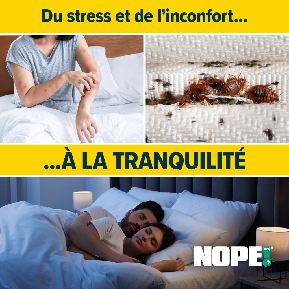 NOPE! RP Spray Répulsif Anti-Punaises de Lit 500ml – Maison & Voyage – Huiles Essentielles – Pour Matelas, Textiles & Bagages
