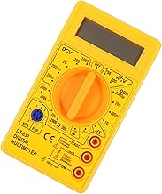 SEWOART Multímetro Digital Probador De Voltaje y Resistencia Medidor De Continuidad Pantalla Lcd Herramienta De Medición Electrónica Para Principiantes y Profesionales Color Amarillo