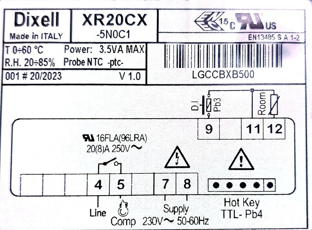 Thermostat Dixell XR20CX-5N0C1