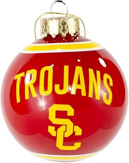 FOCO University of Southern California (USC) – Collector's Edition Trojan Ornament – Represent The Cardinal and Gold and Show Your PAC-12 Spirit with Officially Licensed USC Holiday Fan Decorations