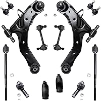 Vista 49 de Detroit Axle - Kit de suspensión completo de 12 unidades para Dodge Ram 1500 4x4 solamente - 2 brazos de control superiores y rótulas, 2 rótulas