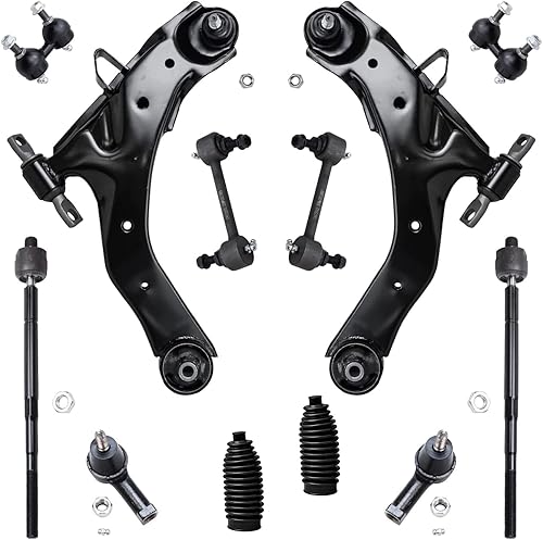 Miniatura 49 de Detroit Axle - Kit de suspensión frontal de 12 piezas para Toyota Corolla 2003 2004 2005 2006 2007 2008, 2 brazos de control inferiores, 2 rótulas