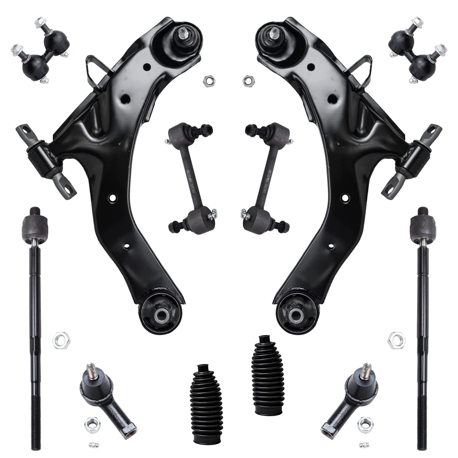 Detroit Axle - 12pc End Suspension Kit for 2001-2006 Hyundai Elantra 2002