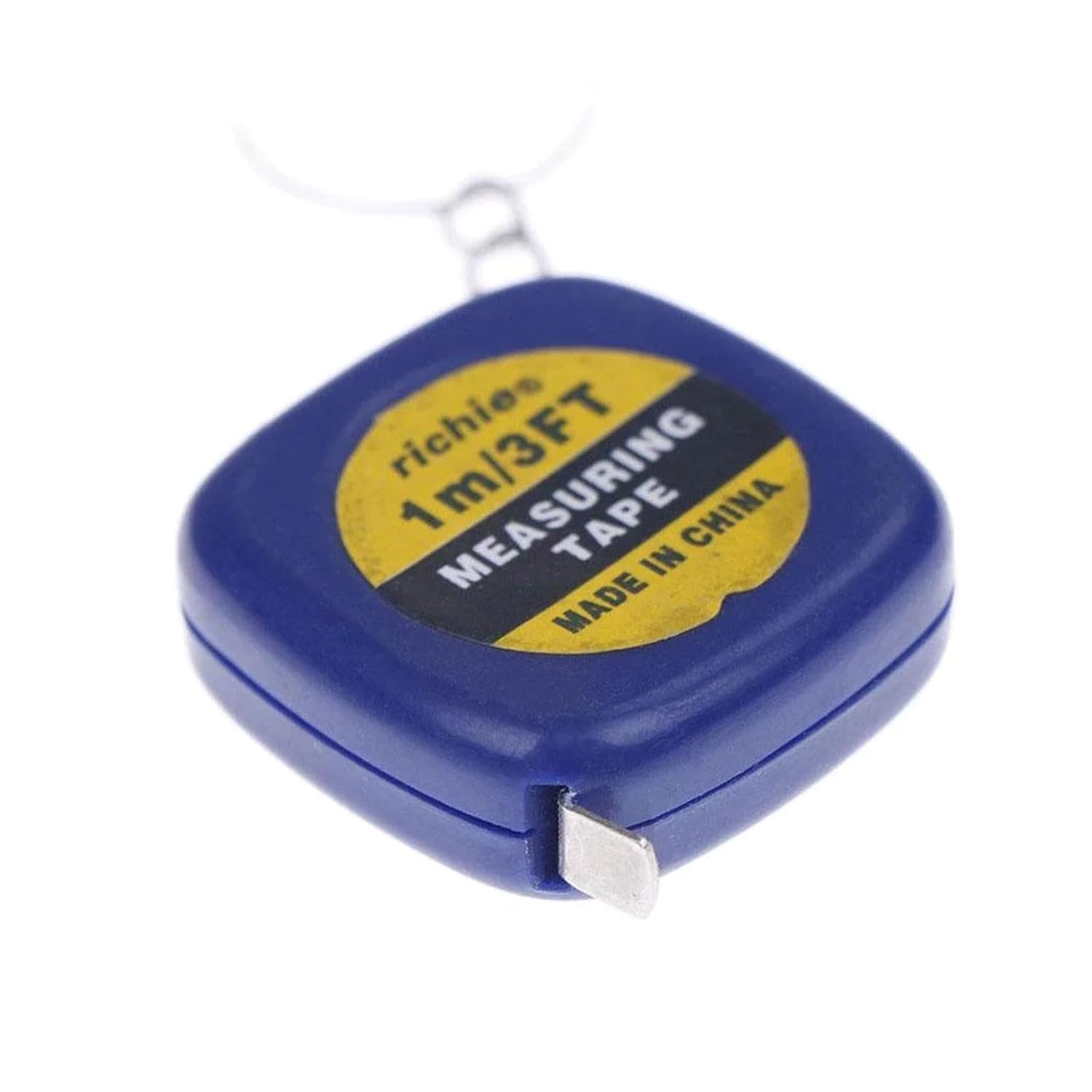 Compact Mini Steel Tape Measure with Keychain – Retractable 40-Inch/1M Portable Ruler for Crafts, Gifts, and Everyday Use (1m,Yellow,1)