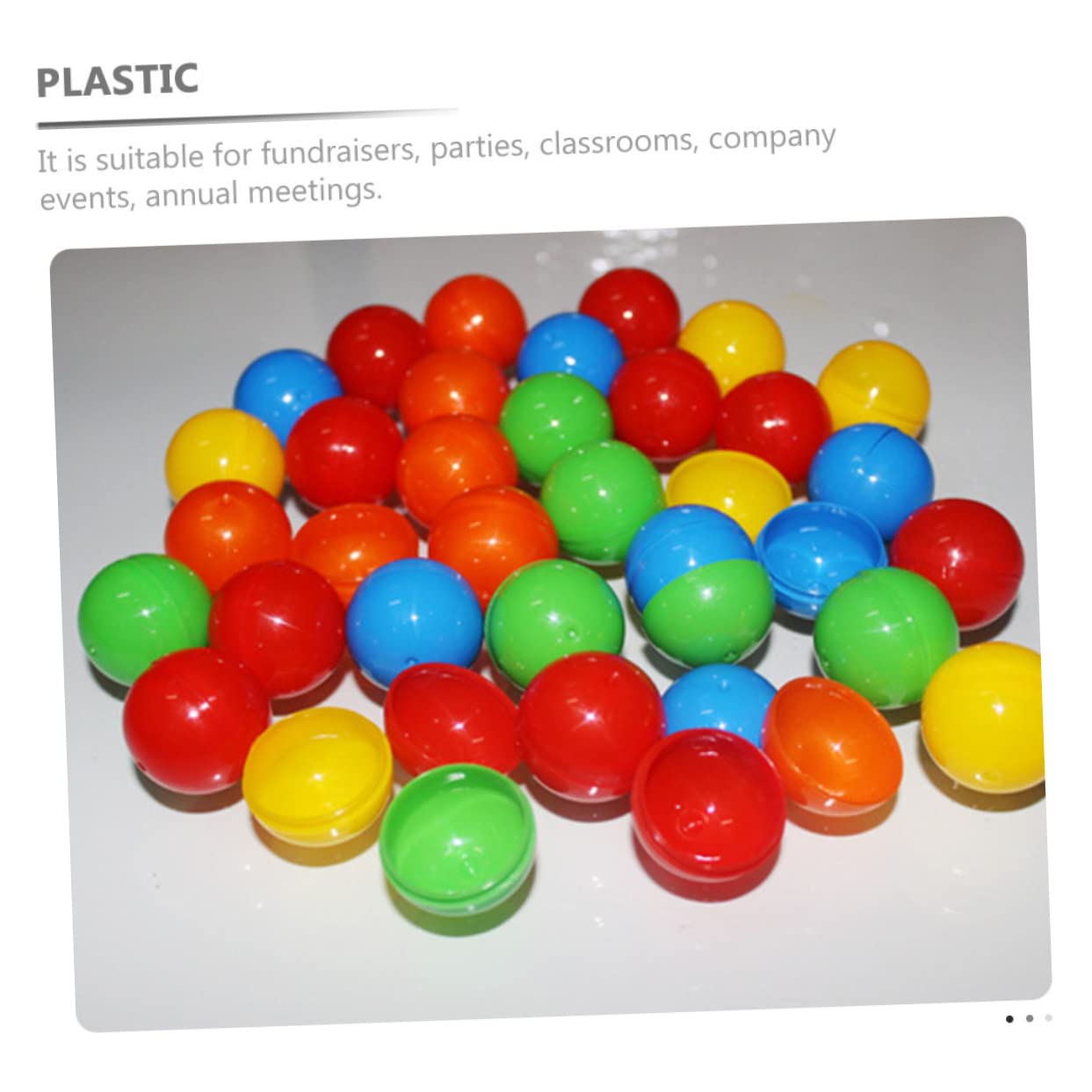 Mipcase 3sets Sturdy Plastic Balls Perfect for Fundraisers Kindergartens Business Openings Sphere Balls for Game Use 20pcs*3