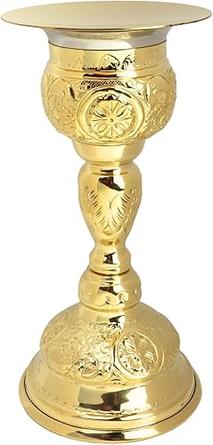 Taza de cáliz de altar grande de latón, copa para la santa comunión, suministros para la iglesia católica, 8 x 3.75 pulgadas