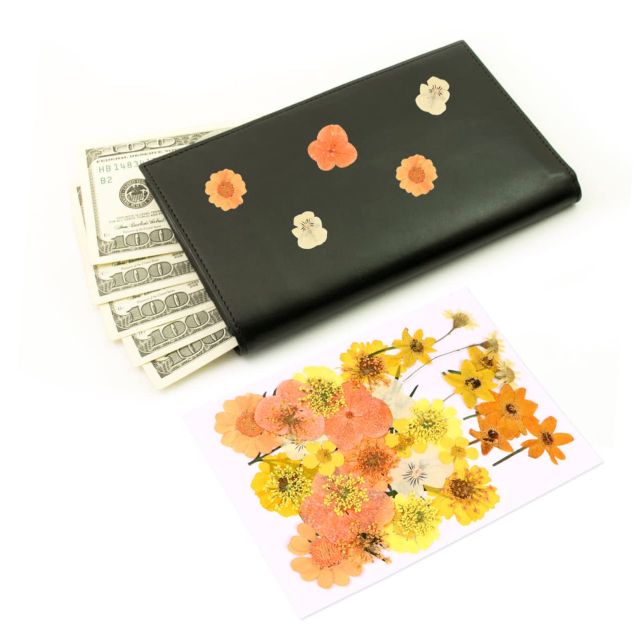 STOBOK 120pezzi Materiali Fiori Decorativi Per Diy Fiori Pressati Naturali Per Creazioni Artigianali e Decorazioni Arancione