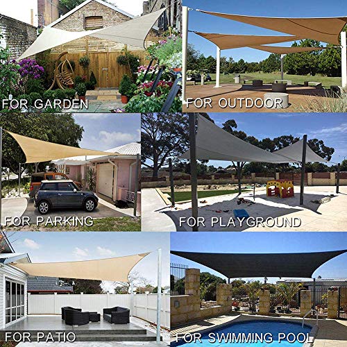 Voile d'ombrage imperméable 3x4x5m avec protection UV 95% pour jardin et balcon - 8