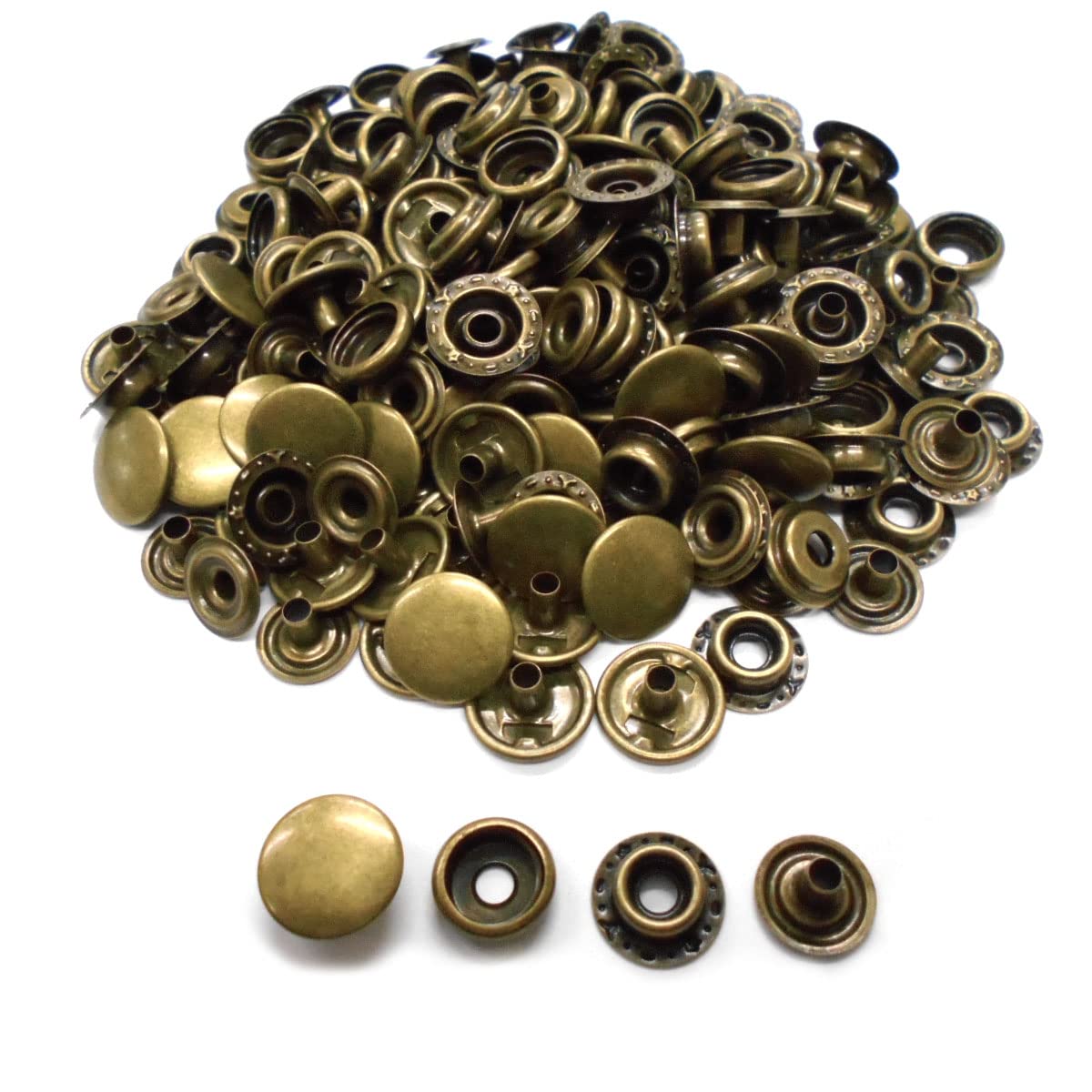 Amazon.co.jp: ジャンパーホック 15mm 金具 アンティーク 50組