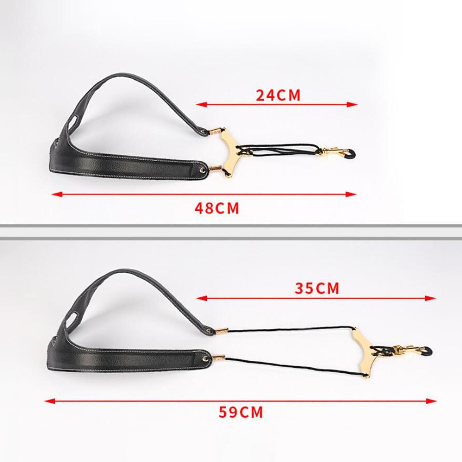 Harnais d'épaule pour saxophone, harnais de saxophone réglable, sangle d'épaule pour saxophone alto ténor baryton soprano, Noir