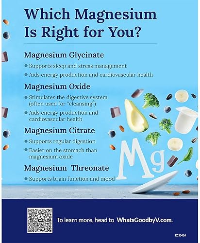 Miniatura 4 de The Vitamin Shoppe Complejo de citrato de magnesio 160 MG, suplemento mineral que apoya la producción de huesos, dientes y energía (100 cápsulas)