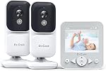 Dr. Care NeoView Moniteur vidéo de bébé - 2.8” Écran, 2-Way Audio, enregistrement vidéo, vision nocturne, surveillance en temps réel / VOX, capteur de température, berceuses, conception de clip de ceinture (supporte jusqu'à 128GB)