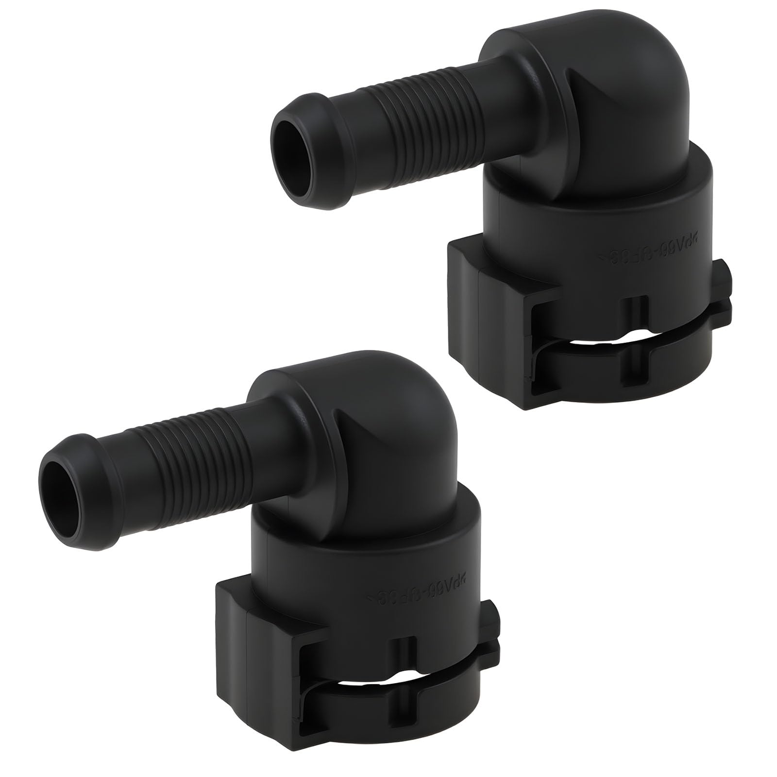 ECSiNG 2 Pcs Fluid Pipeline 90° Quick Connector PS3 NW8-90 10mm Suitable for Automotive Fuel Pipes Cooling Pipes