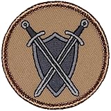 The Swords and Shield Patrol Patch - 2' Diameter Round Embroidered Patch (Sew-on)