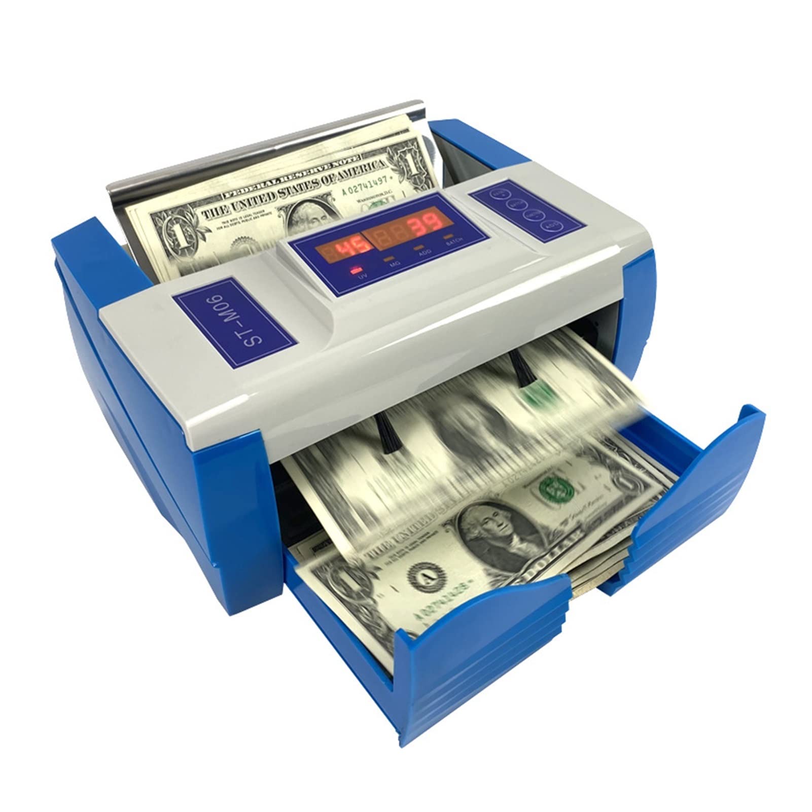 Contador de dinero, Bill Counter, Money Machine M06 El detector de efectivo pequeño y portátil es adecuado for muchas monedas extranjeras, como A NOSOTROS, Euro, Dólar Taiwán, etc