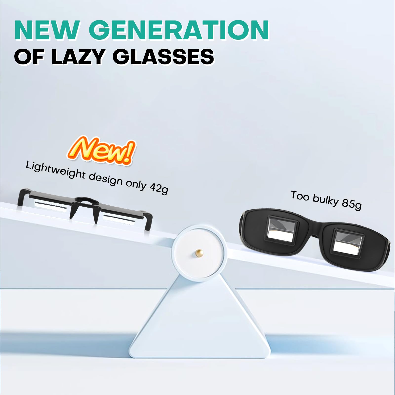 Gafas de Lectura, Gafas Lazy y Prisma para Visión Horizontal 90, Apto para Lectura y Televisión