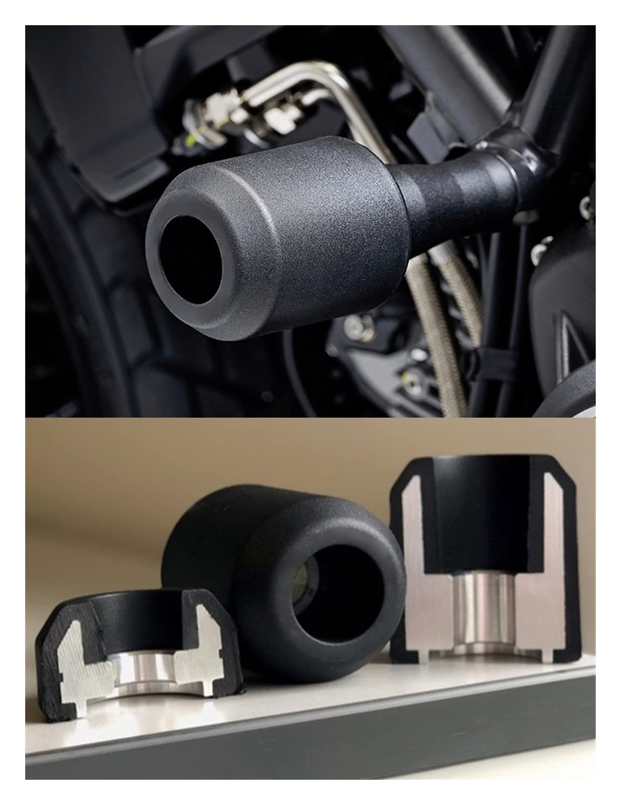 APLUZ Moto Paratelaio Carena Guard per Ducati per Hypermotard 796 950 per Hyperstrada 821 939 Crash Pad Protector Anti Crash Pad Cuscino d'urto