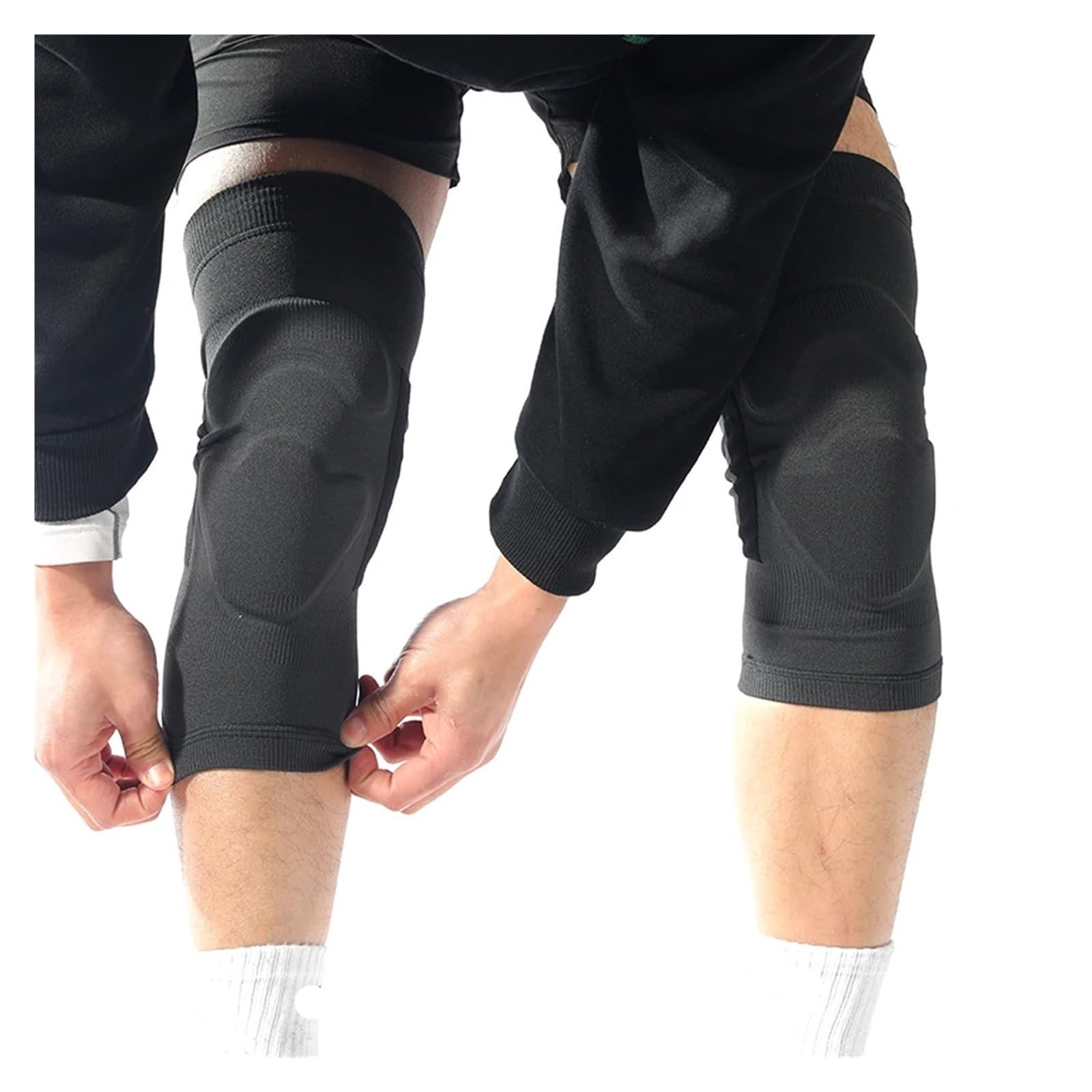 MRKU Genouillères de Sport antidérapantes, Manchons de Compression, 1 Paire, pour la Course à Pied et Le Volley-Ball.